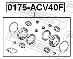 Kit riparazione, Pinza freno - 0175-ACV40F FEBEST