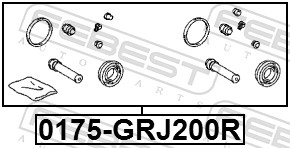 Kit riparazione, Pinza freno - 0175-GRJ200R FEBEST