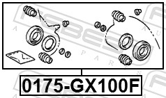 Repair Kit, brake caliper - 0175-GX100F FEBEST