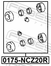 Repair Kit, wheel brake cylinder - 0175-NCZ20R FEBEST