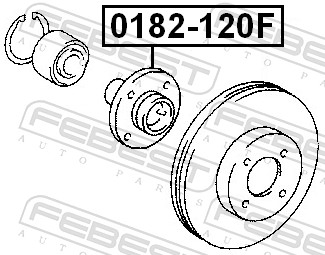 Wheel Hub - 0182-120F FEBEST