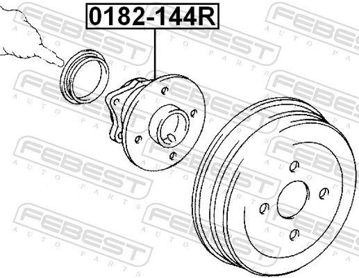 Wheel Hub - 0182-144R FEBEST