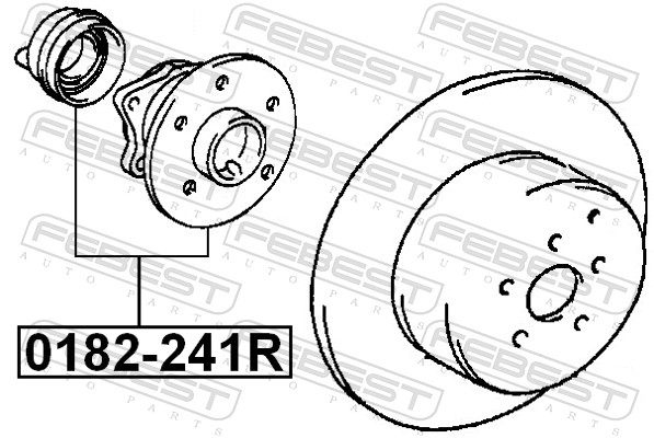 Wheel Hub - 0182-241R FEBEST