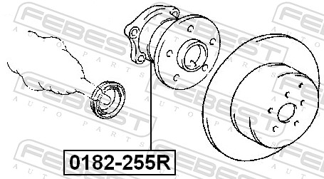 Wheel Hub - 0182-255R FEBEST
