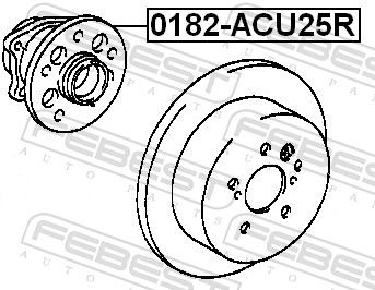 Wheel Hub - 0182-ACU25R FEBEST