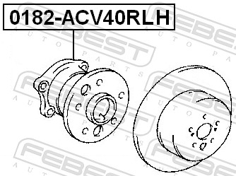 Wheel Hub - 0182-ACV40RLH FEBEST