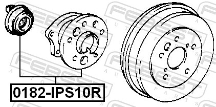 Wheel Hub - 0182-IPS10R FEBEST