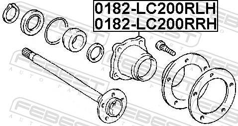 Wheel Hub - 0182-LC200RLH FEBEST