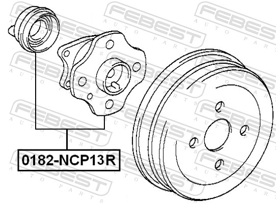 Wheel Hub - 0182-NCP13R FEBEST