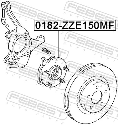 Wheel Hub - 0182-ZZE150MF FEBEST
