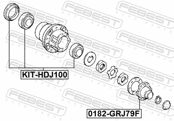Wheel Hub - 0182F-GRJ79F FEBEST