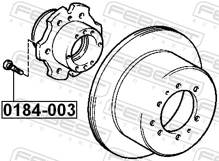 Wheel Stud - 0184-003 FEBEST