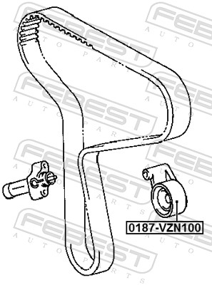 Tensioner Pulley, timing belt - 0187-VZN100 FEBEST