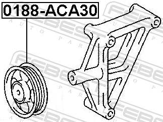 Deflection/Guide Pulley, V-ribbed belt - 0188-ACA30 FEBEST