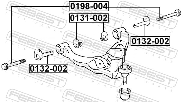 Fastening Bolts, control arm - 0198-004 FEBEST