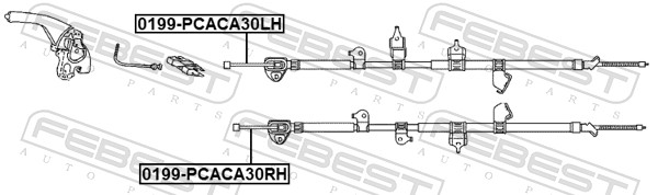 trosas, stovėjimo stabdys - 0199-PCACA30LH FEBEST
