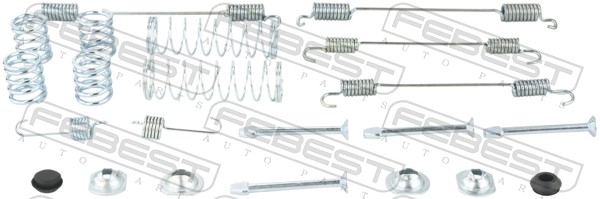 Accessory Kit, parking brake shoes - 0204-D10R-KIT FEBEST