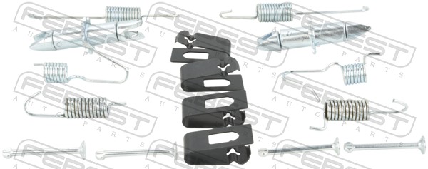 Accessory Kit, parking brake shoes - 0204-F15ER-KIT FEBEST