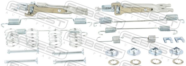 Accessory Kit, parking brake shoes - 0204-G15RAR-KIT FEBEST