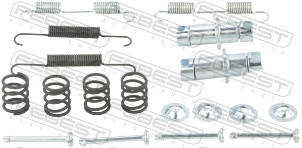 Accessory Kit, parking brake shoes - 0204-J32R-KIT FEBEST