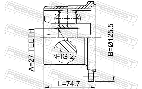 Joint Kit, drive shaft - 0211-WD21 FEBEST