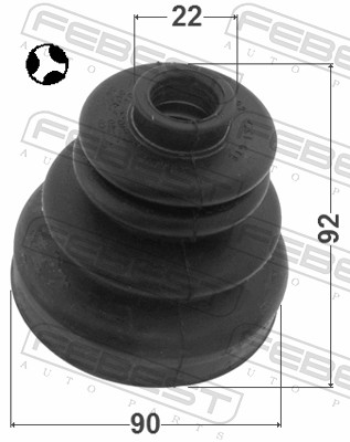 Cuffia, Semiasse - 0215-R20T FEBEST