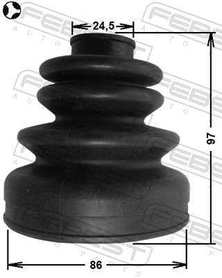 Bellow, drive shaft - 0215-S14T FEBEST