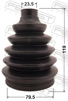 Bellow Set, drive shaft - 0217P-P12 FEBEST