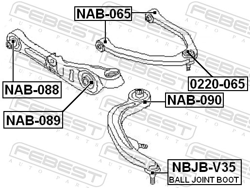Ball Joint - 0220-065 FEBEST