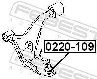 Giunto di supporto / guida - 0220-109 FEBEST