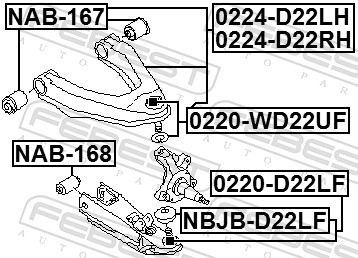 Ball Joint - 0220-D22LF FEBEST