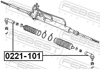 Tie Rod End - 0221-101 FEBEST