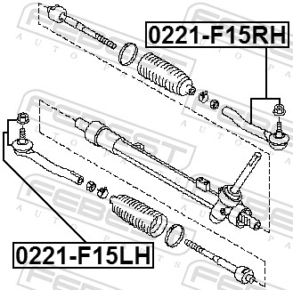 Tie Rod End - 0221-F15RH FEBEST