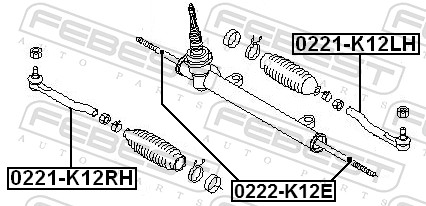 Testa barra d'accoppiamento - 0221-K12RH FEBEST