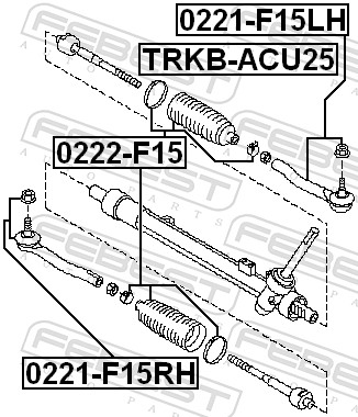 Inner Tie Rod - 0222-F15 FEBEST