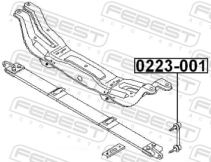 Rod/Strut, stabiliser - 0223-001 FEBEST