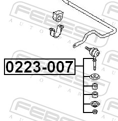 Rod/Strut, stabiliser - 0223-007 FEBEST