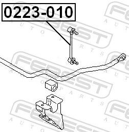 Rod/Strut, stabiliser - 0223-010 FEBEST