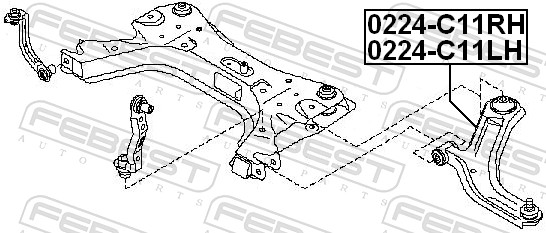 Track Control Arm - 0224-C11RH FEBEST