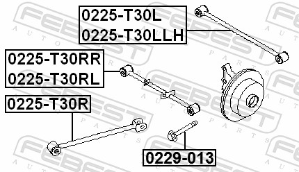 Track Control Arm - 0225-T30RL FEBEST
