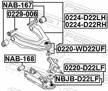 Camber Correction Screw - 0229-006 FEBEST