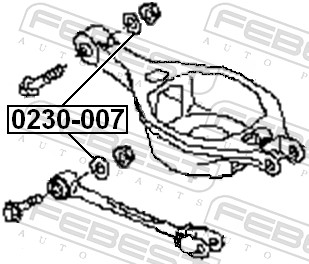Caster Shim, axle beam - 0230-007 FEBEST