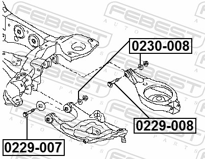Caster Shim, axle beam - 0230-008 FEBEST