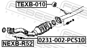 Caster Shim, axle beam - 0231-002-PCS10 FEBEST