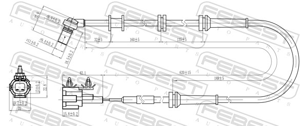 Sensor, wheel speed - 02606-009 FEBEST