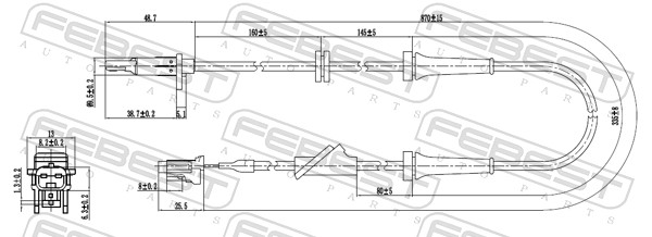 Sensor, wheel speed - 02606-010 FEBEST
