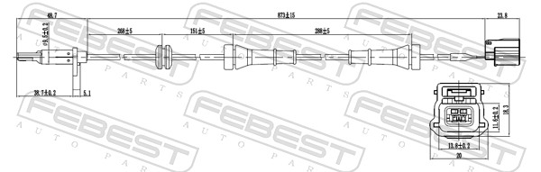 Sensor, wheel speed - 02606-014 FEBEST