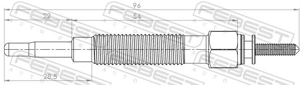 Glow Plug - 02642-002 FEBEST