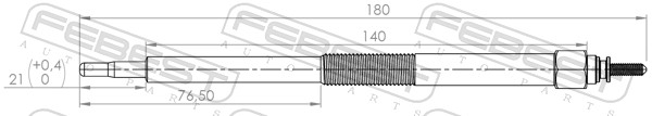 Glow Plug - 02642-003 FEBEST