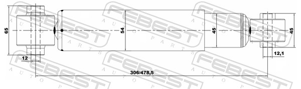 Shock Absorber - 02650920R FEBEST